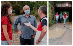 Vereador Toninho Barba e Prefeito Guto Issa visitam o Bairro Campininha de Baixo para buscar soluções quanto aos alagamentos nos túneis