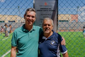 Vereador Julio Mariano e Prefeito Guto conquistam Areninha para o Jardim Santa Vitória