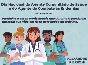 Vereador Alexandre Pierroni parabeniza Agentes Comunitários de Saúde