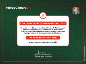 Comunicado Contas do Executivo Municipal 2023