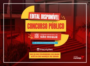 Câmara de São Roque abre concurso público com inscrições a partir de 23 de fevereiro