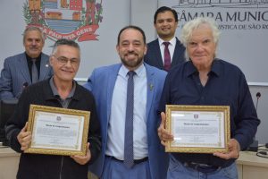 Autores do Hino da Romaria recebem Moção de Congratulações da Câmara