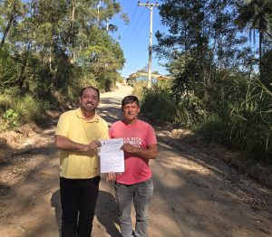 Wanderlei da Qualiser conquista pavimentação da Estrada das Três Cruzes, no bairro Pavão